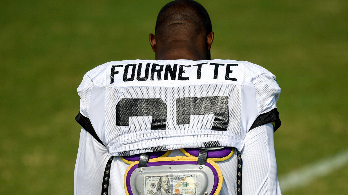 Fournette wore a C-note in his pads as a reminder of his quest to rush for 100 yards per game; if he does so, it won't be in Jacksonville.